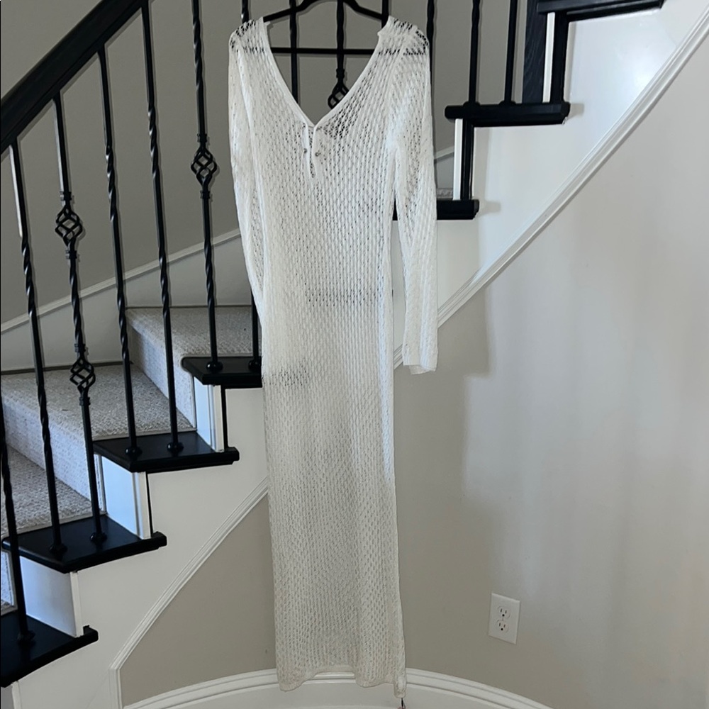 Micas White Knit Dress NWT